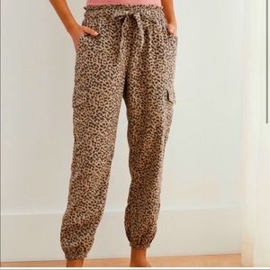 Aerie Animal Print Cargo Joggers- Size L